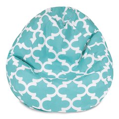 Majestic Home Goods Small Bean Bag Trellis Teal