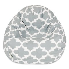 Majestic Home Goods Small Bean Bag Trellis Gray