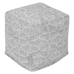 Majestic Home Goods Cube Pouf Charlie Gray