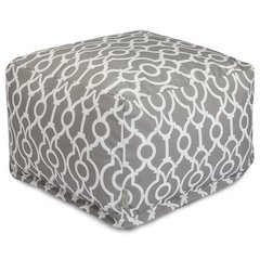 Majestic Home Goods Ottoman Pouf Athens Gray