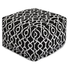 Majestic Home Goods Ottoman Pouf Athens Black