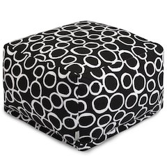 Majestic Home Goods Ottoman Pouf Fusion Black