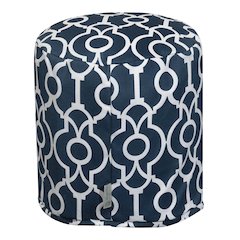 Majestic Home Goods Pouf Athens Navy