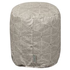 Majestic Home Goods Pouf Charlie Beige Metallic