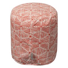 Majestic Home Goods Pouf Charlie Salmon