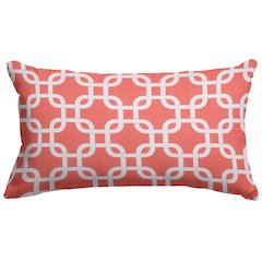 Majestic Home Goods Pillow 12x20 Links Coral
