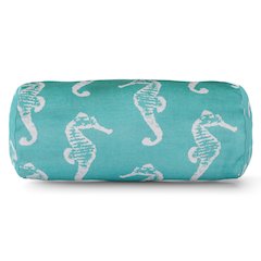 Majestic Home Goods Bolster Pillow Sea Horse Teal