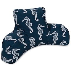 Majestic Home Goods Reading Pillow Sea Horse Navy