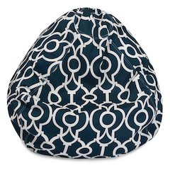 Majestic Home Goods Small Bean Bag Athens Navy