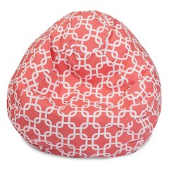 Majestic Home Goods Small Bean Bag Links Coral
