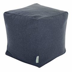 Majestic Home Goods Cube Pouf Wales Navy