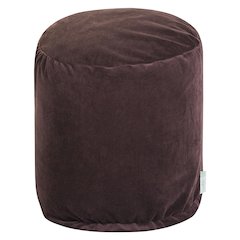 Majestic Home Goods Pouf Faux Suede Dark Brown