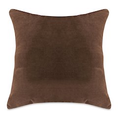Majestic Home Goods Pillow 24x24 Faux Suede Dark Brown