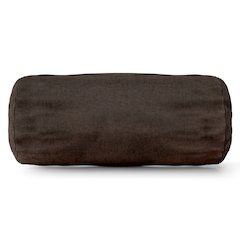 Majestic Home Goods Bolster Pillow Faux Suede Dark Brown