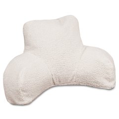 Majestic Home Goods Reading Pillow Sherpa Cream