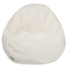 Majestic Home Goods Small Bean Bag Sherpa Cream
