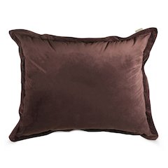 Majestic Home Goods Floor Pillow Faux Suede Dark Brown
