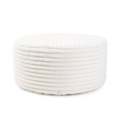 Universal Round Ottoman Shar Pei White