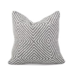 20 x 20 Outdoor Pillow Helm Pewter- Poly Insert