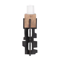 Cade Architectural Pillar Candle Holder- Short
