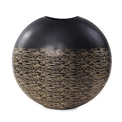 Golden Thread Medium Disc Vase