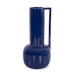 Bella Sapphire Blue Tall Ceramic Pitcher