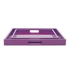 Saint Tropez Round Tray Set of 2  - Cherry
