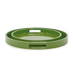 Saint Tropez Round Tray Set of 2 - Wild Green
