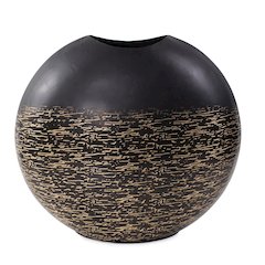 Golden Thread Large Disc Vase