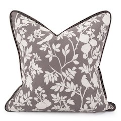 24 x 24 Pillow  Sparrow Charcoal - Down Insert