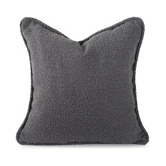 24 in. x 24 in. Pillow  Barbet Charcoal  - Down Insert