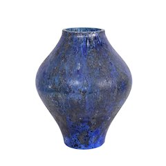 Zynsky Art Glass in Deep Azure Blue- Short