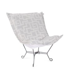 Indoor/Outdoor Puff Scroll Chair Syros Fog