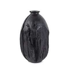 Haru Short Vase in Black