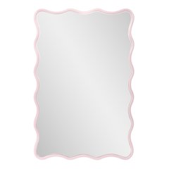 Maya Rectangular Waved Edge Mirror in Glossy Lilac