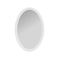 Varsha Oval Glossy White Mirror
