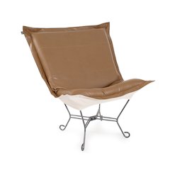 Scroll Puff Chair Avanti Bronze Titanium Frame
