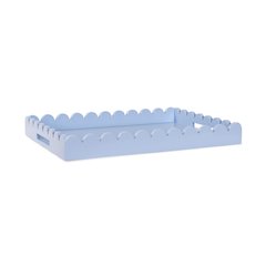 Rectangle Scalloped Riviera Tray - Baby Blue
