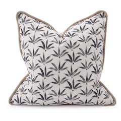 24 x 24  Pillow  Hemp Charcoal - Down Insert