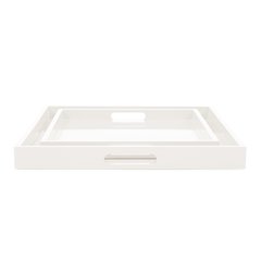 Saint Tropez Square Tray Set of 2 - Chalk
