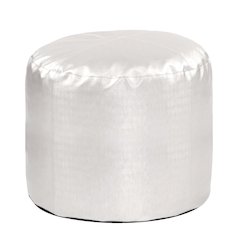 Tall Pouf Luxe Mercury