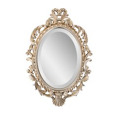 French D' Amboise Collection of Silver Petite Mirrors- Oval