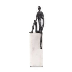 Proud Moment Sculpture on White Marble Base