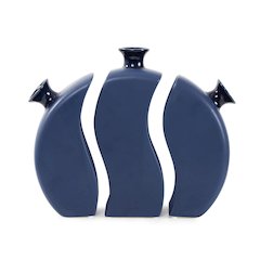 Delft Blue 3 Piece Floral Vase