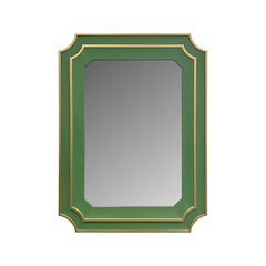 Ethan Scalloped Mirror Green