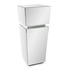 Clear Mirrored Pedestal Tall