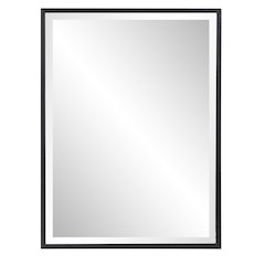 Matte Black Rectangle Metal Mirror