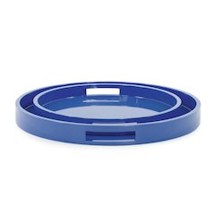 Saint Tropez Round Tray Set of 2 - Classic Navy