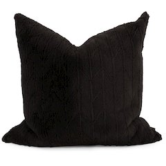 24 x 24 Angora Ebony Pillow  - Poly Insert