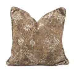 24 x 24 Pillow  Baroque Moss  - Down Insert